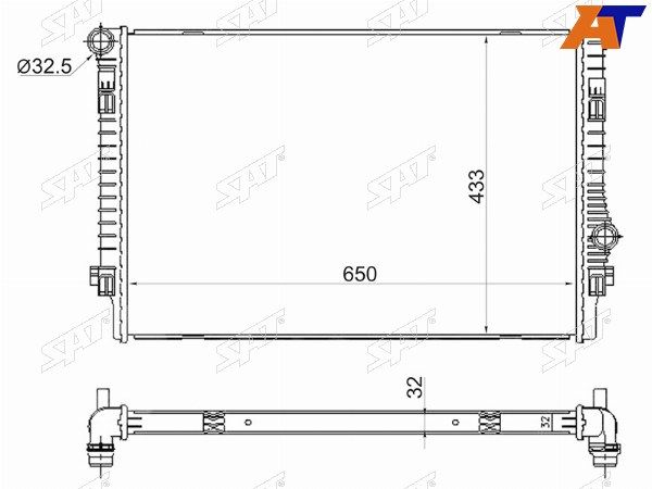 Радиатор  Audi A3