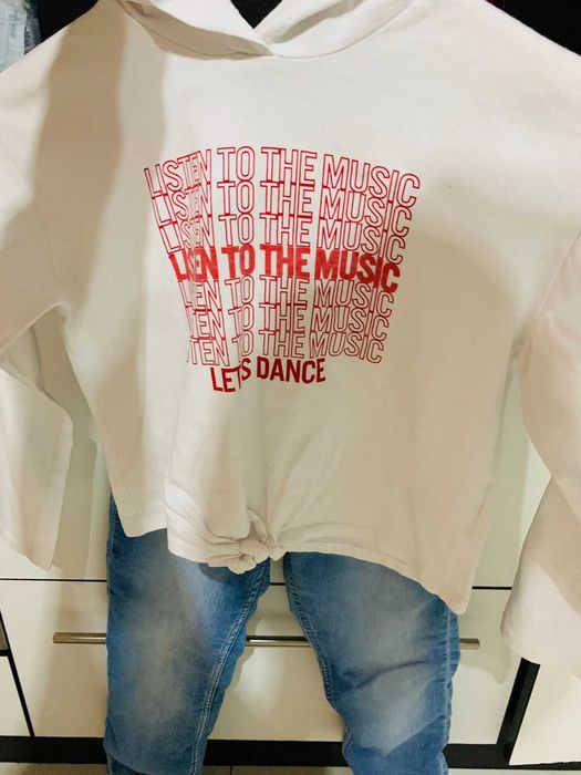 Комплект дънки H&M и суитчър WAIKIKI, 128 см., за дете на 7-8 години.