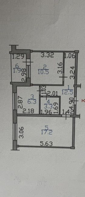 Продам 2х комн квартиру