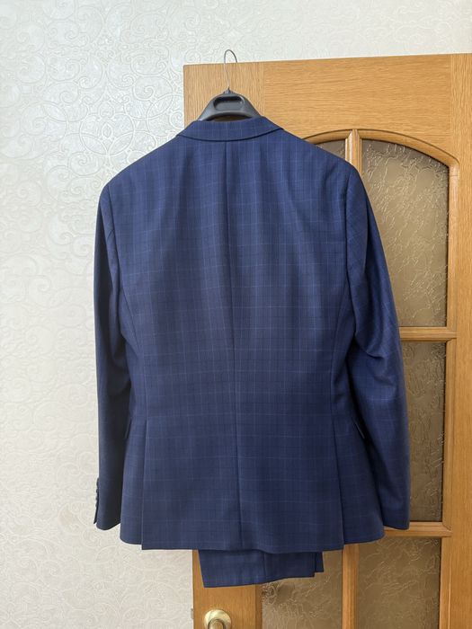 Көк костюм-шалбар тройка