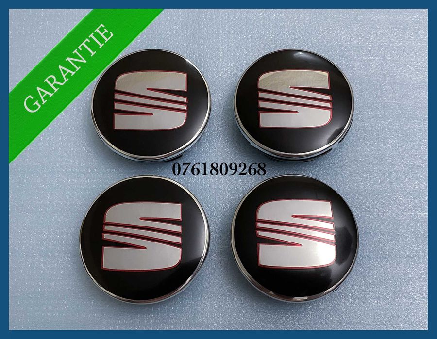 Set 4 capace negre 63mm 1P0601165 jante aliaj Seat