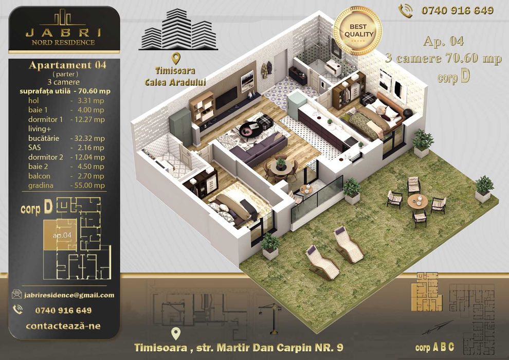 Apartamente de 3 camere de Vanzare