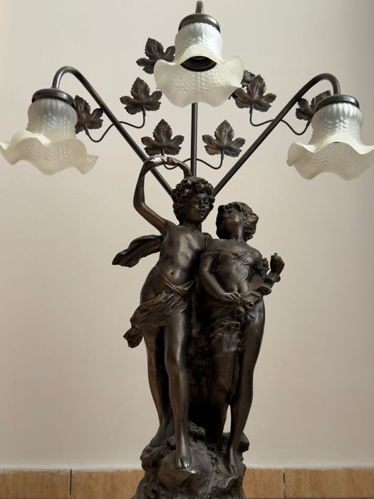 Lampă vintage din metal cu 3 becuri