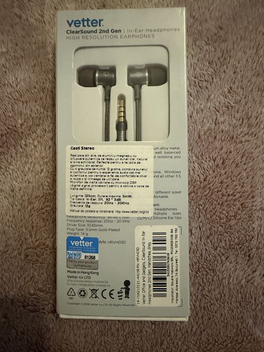 Casti cu fir Vetter ClearSound gen 2