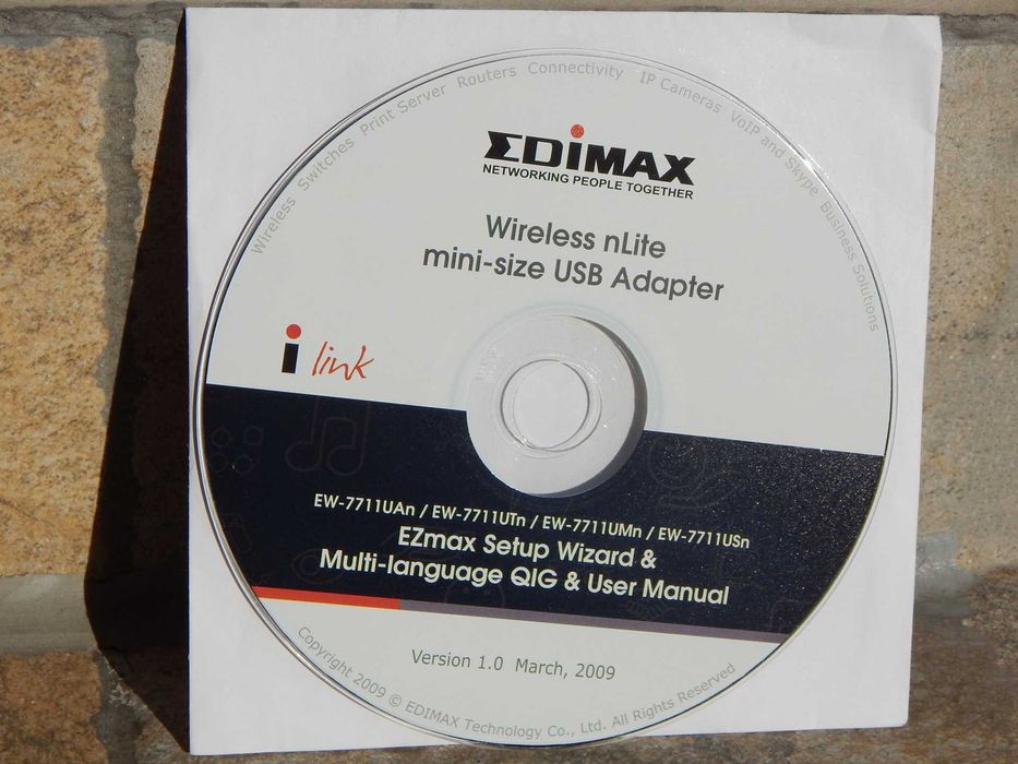 CD stick router wireless Edimax EW-7711USn 2009 cu drivere