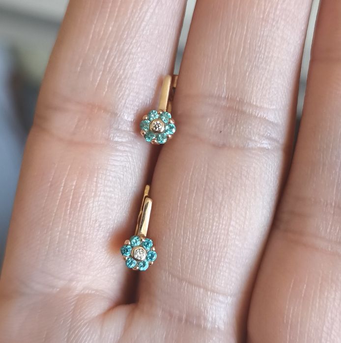 Детские серьги золото 585