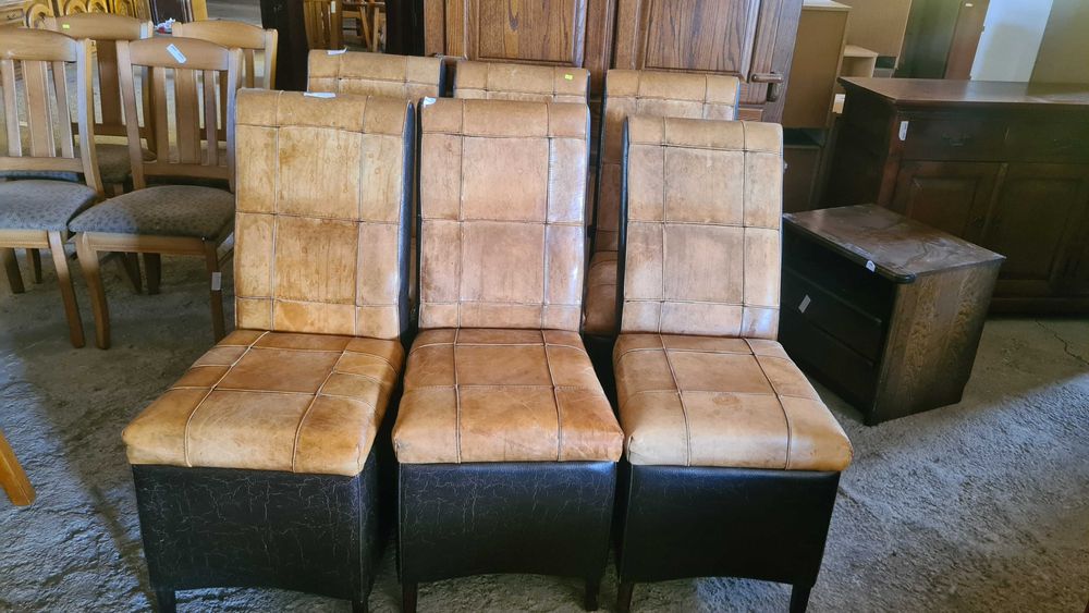 кожени столове с облегалка внос от Европа