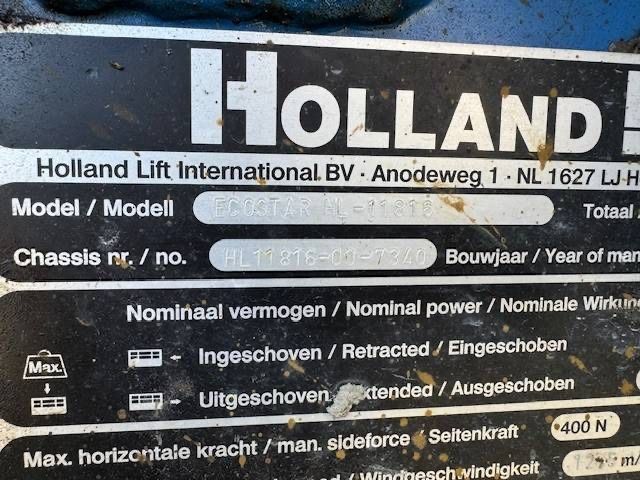 Nacela Holland Lift HL-11816 2013 (si inchiriere)
