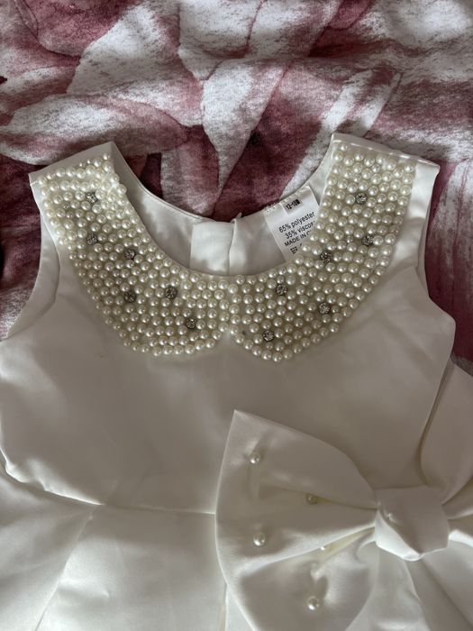 Бяла бебешка/ детска рокля