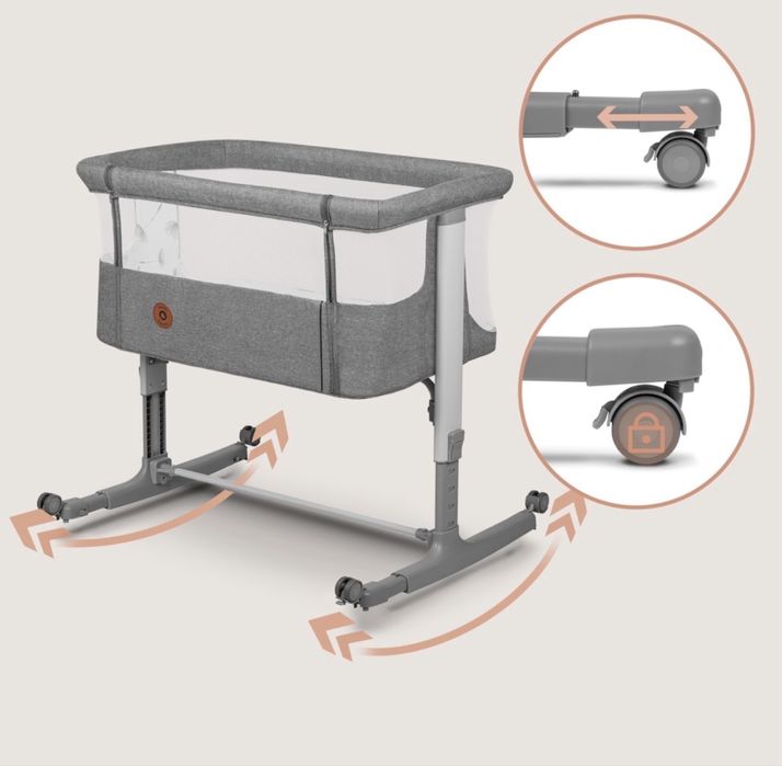 NOU: Patut co-Sleeper Lionelo 3 in 1 Aurora cu Leganare