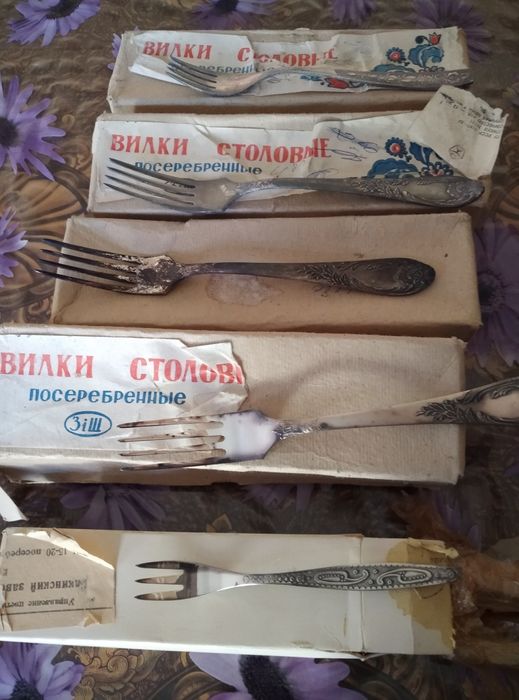 Подсеребренные вилки СССР