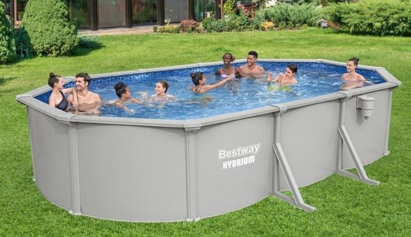 НОВ Басейн метал HYDRIUM Bestway 6.10м-3.60м-1.20м с гаранция 2 години