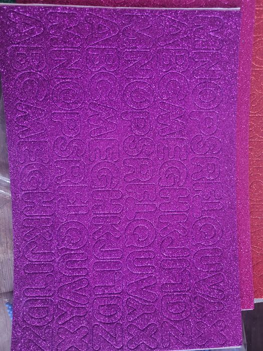 Буквы из глиттерного фоамирана