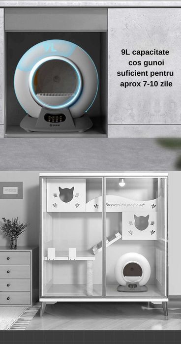 Litiera automata smart SHAW® V2 pentru pisici