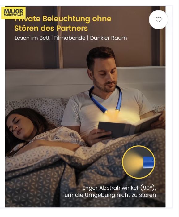 Lanterna gat pentru citit LED noua
