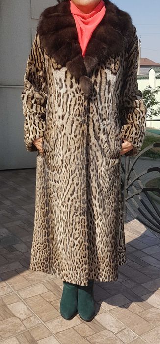 Продам модную элитную шубу из меха леопарда.