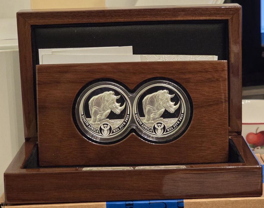 Africa de Sud Big 5 Five I, II si III monede lingou argint pur 999