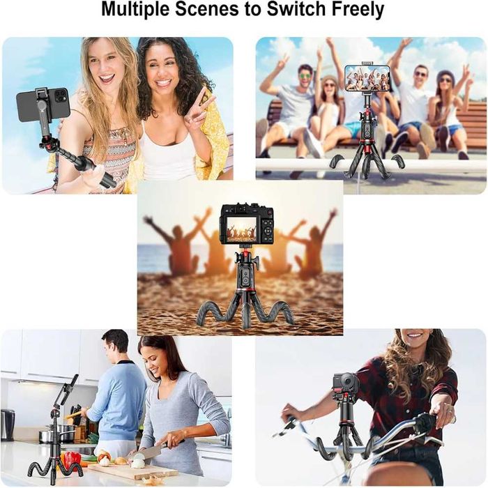 HSU C03 Flexible Tripod – Телескопичен статив 3в1 тип Октопод