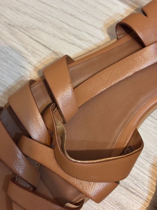 Дамски сандали естествена кожа на Topshop