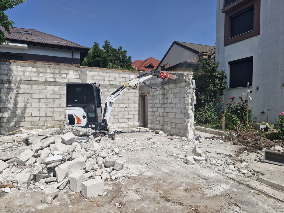 Miniexcavator & Miniincarcator bobcat - Sapaturi  fundatii- Utilitati