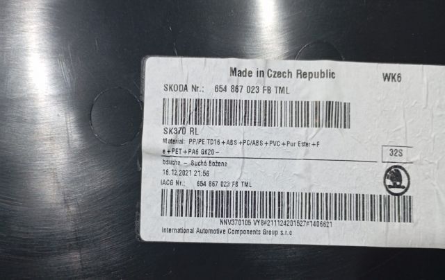 Fata portiera spate stanga 654867023 Skoda Kamiq 1 [2019 - 2020]