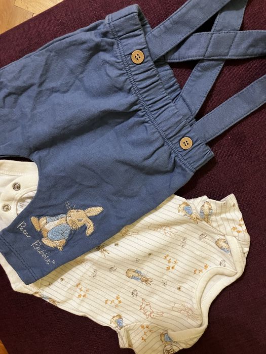 Бебешки гащеризон ромпър  George и боди 56 размер новородено дрехи