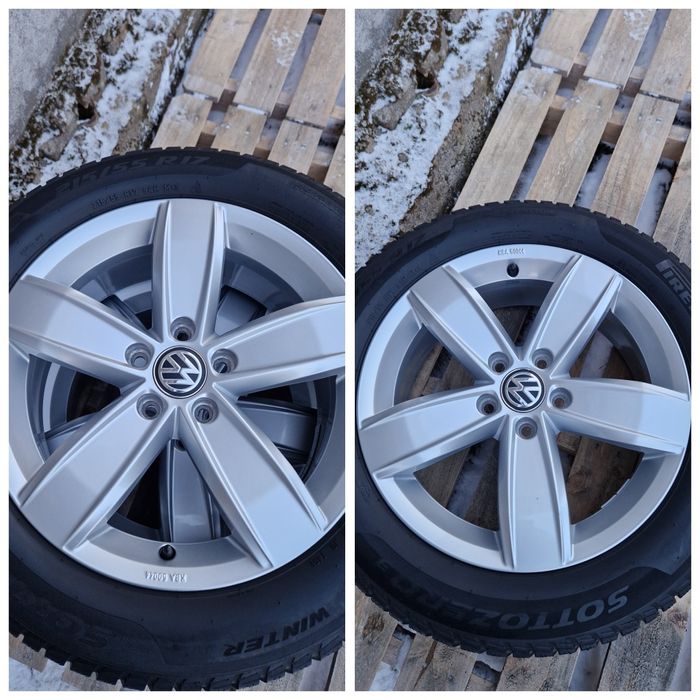Jante 5x112 Vw T-roc Scirocco Passat B8 anvelope iarna 215 55 17