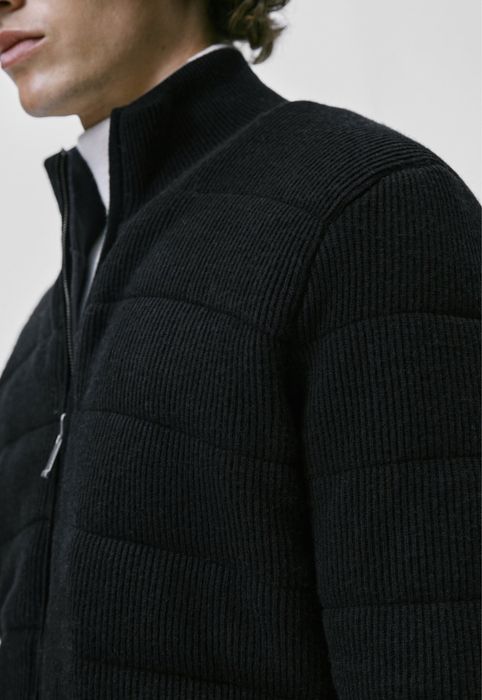 Cardigan matlasat Massimo Dutti, reversibil