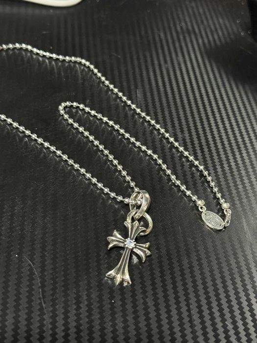 Lant Chrome Hearts opium Cross Necklace Cu Piatra