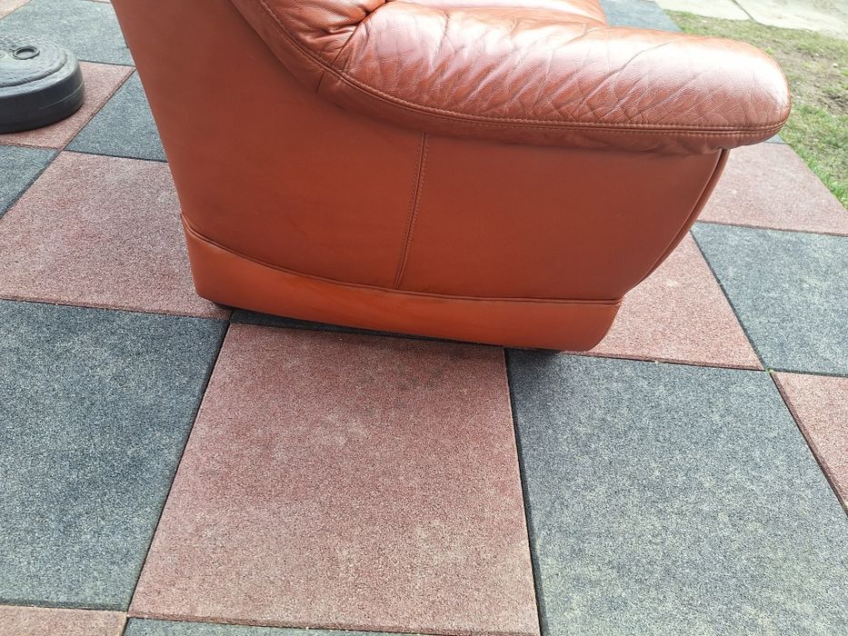 Canapea piele naturală + fotoliu