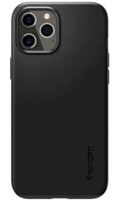 Husă Slim Spigen Thin Fit, iPhone 12/12 PRO, Black