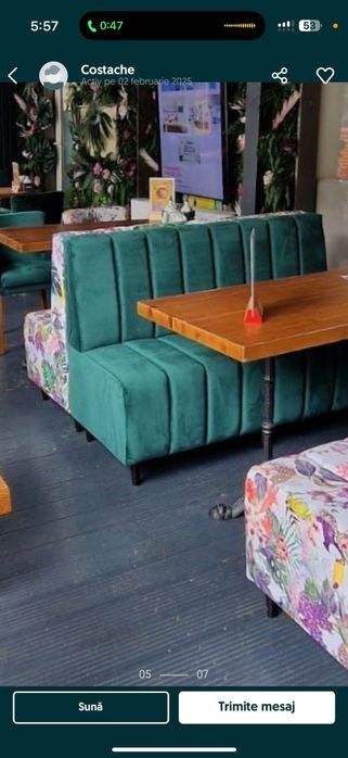 Canapea  pentru pensiunie restaurat terasa. PRET cu Tva
