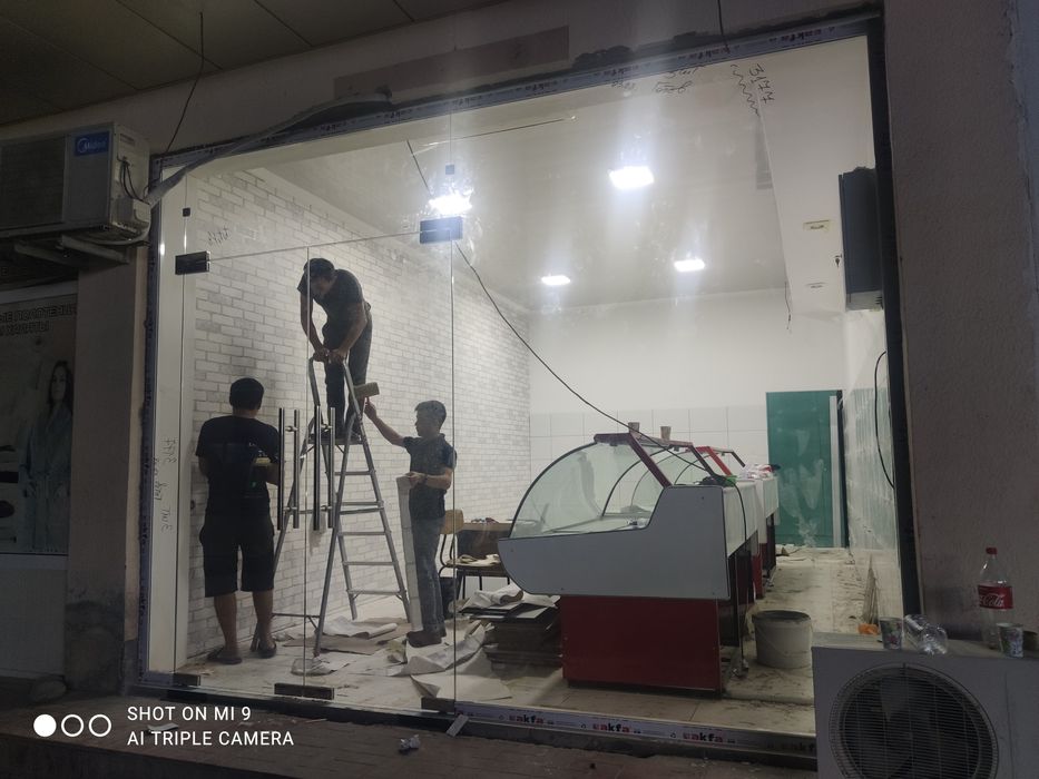 Изготовление стеклянные двери