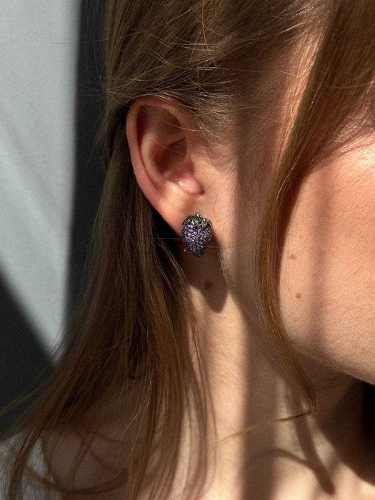 Серьги клубнички  750п