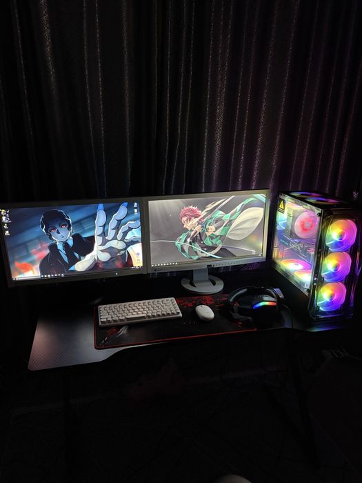 Pc Gaming Setup Complet 2000 GB i5 doua monitoare 16 gb ram rx580 OC