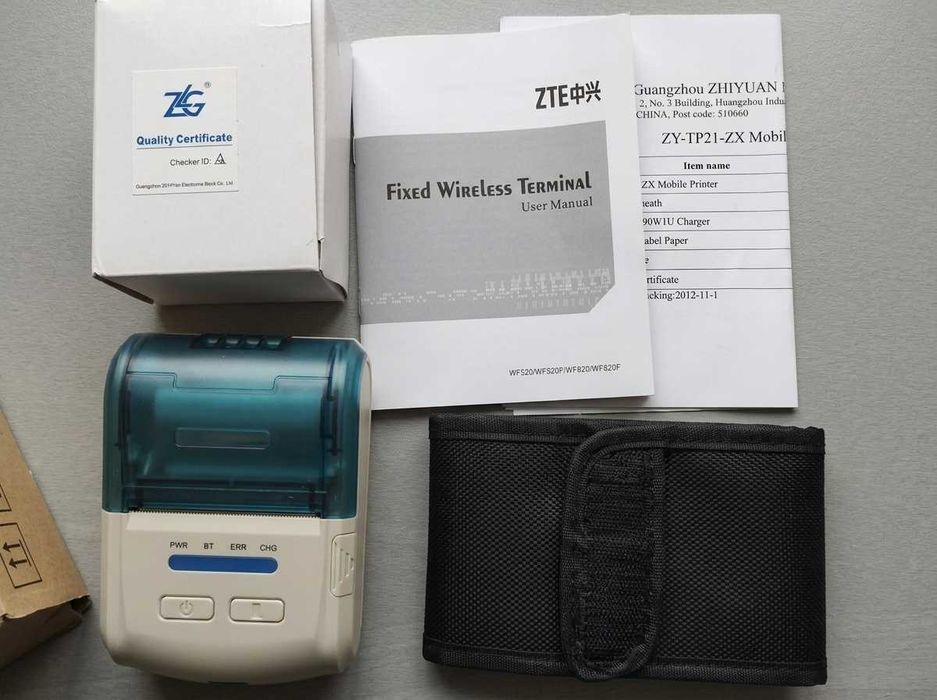 Портативный Bluetooth термопринтер чеков Mobile Printer