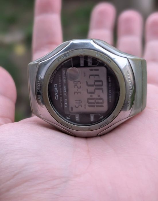 Ceas vechi Casio Wave Ceptor WV-56h, modul 2586