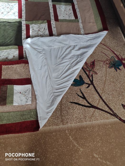 Покрывало с подкладом и 1 наволочка для подушки 50х70