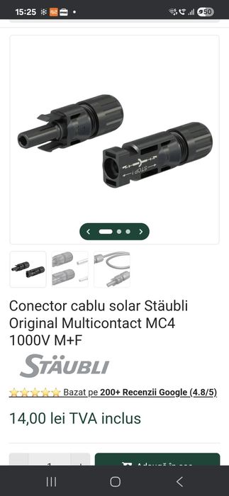 Mufe mc4 pt fotovoltaice
