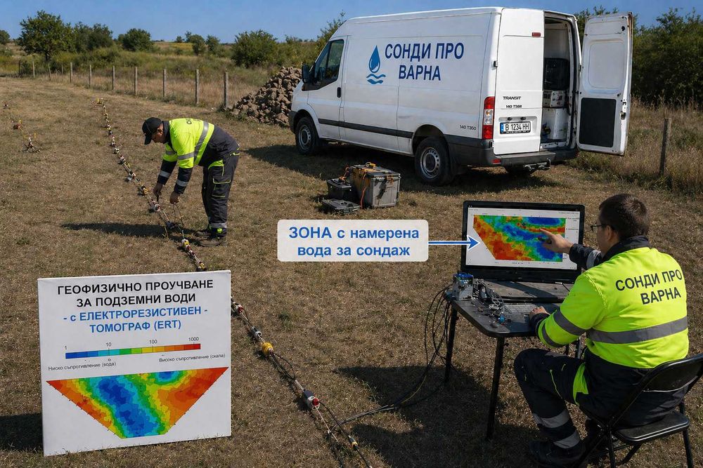 3D професионално измерване за вода / Търсене на вода за сондаж до 600m