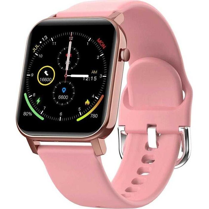 Smartwatch BingoFit, Model G31, Ecran AMOLED 1.83 inch, pentru monitorizare Ritm cardiac, Somn, Tensiune arteriala, SpO2; tracker Fitness, Gold, etc