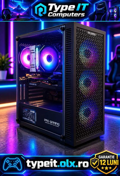 Calculator Gaming Ryzen 5500, 32GB DDR4, RTX 3060 12GB DDR6, 512 Nvme