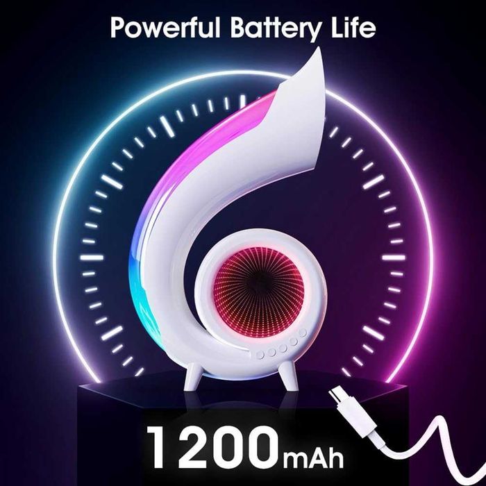 Led Лампа с Bluetooth Високоговорител, RGB с Блутут и Часовник