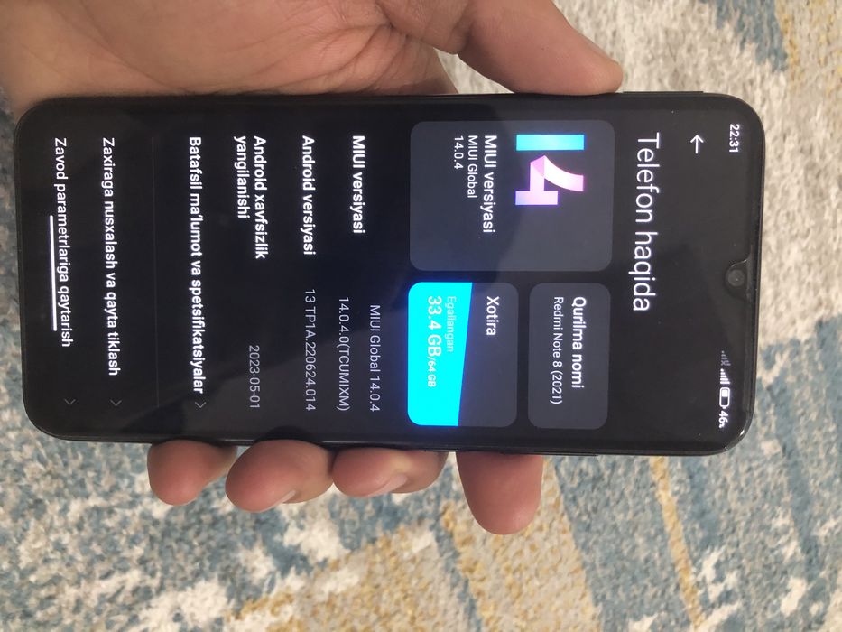Redmi note 8  64Gb 2021 versia