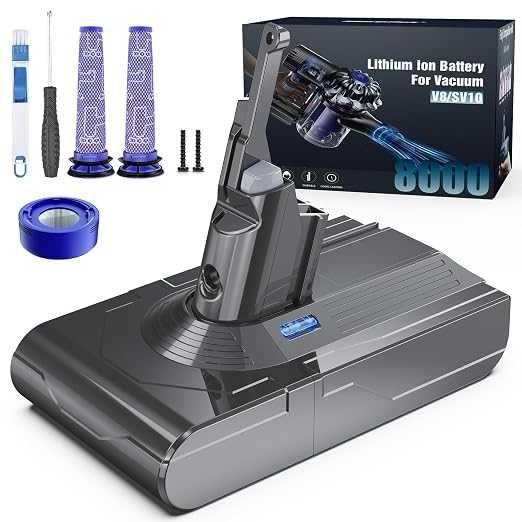 Резервна батерия Dyson morpilot V8 8000mAh за Dyson V8 + 3 филтъра