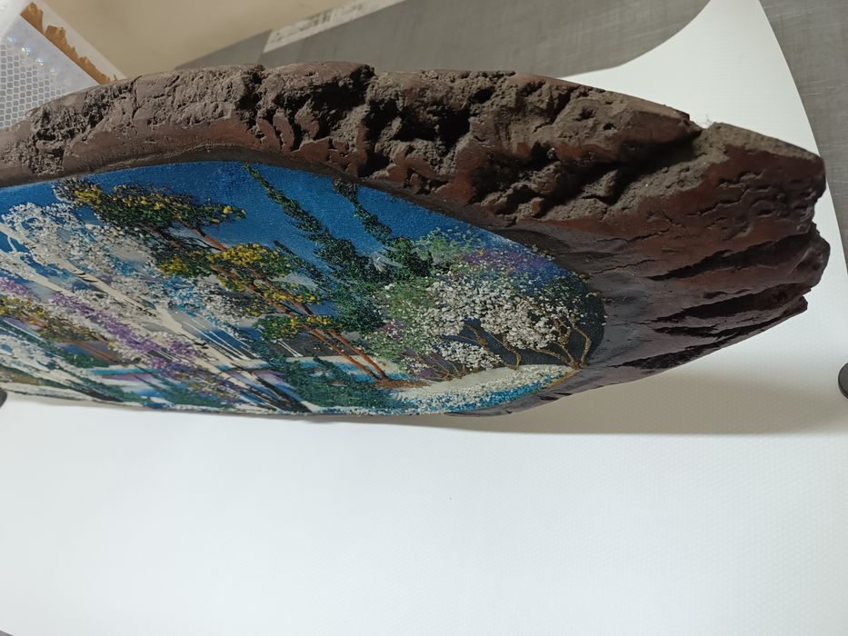 Картина из среза дерева