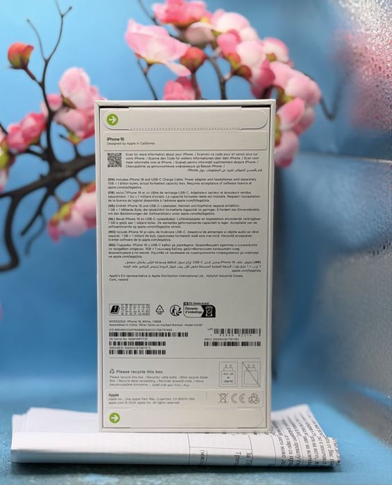НОВ!!! Apple iPhone 16, 128GB, 5G, White