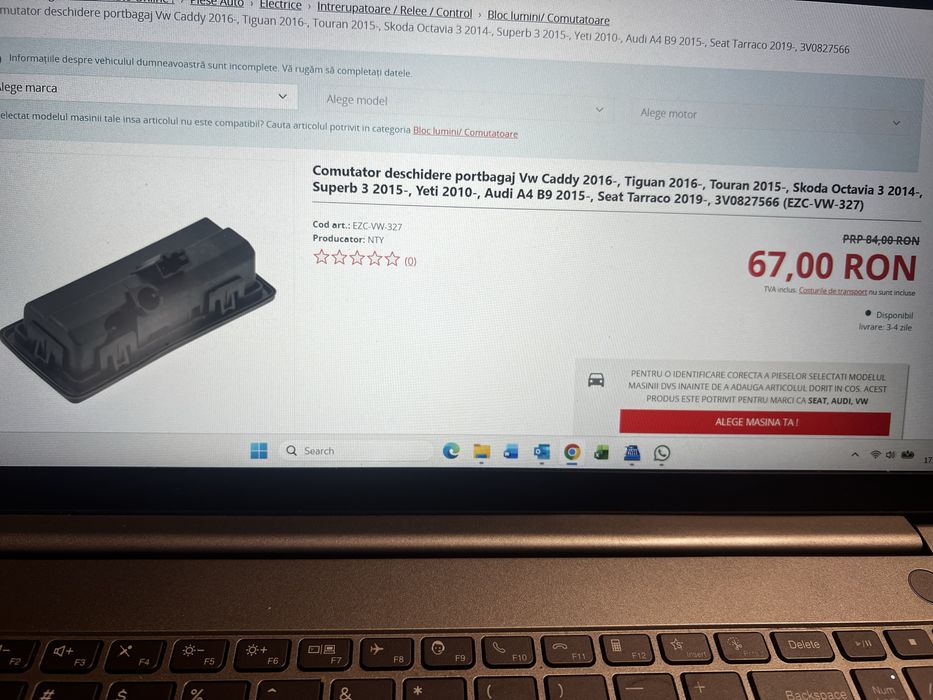 Buton deschidere portbagaj WAG ( VW, Skoda,Seat)