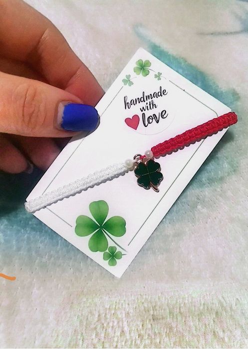 Brățară mărțișor trifoi norocos