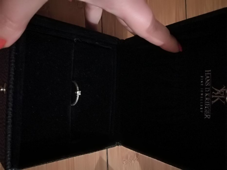 Inel de logodna aur alb și diamante Hans Krieger